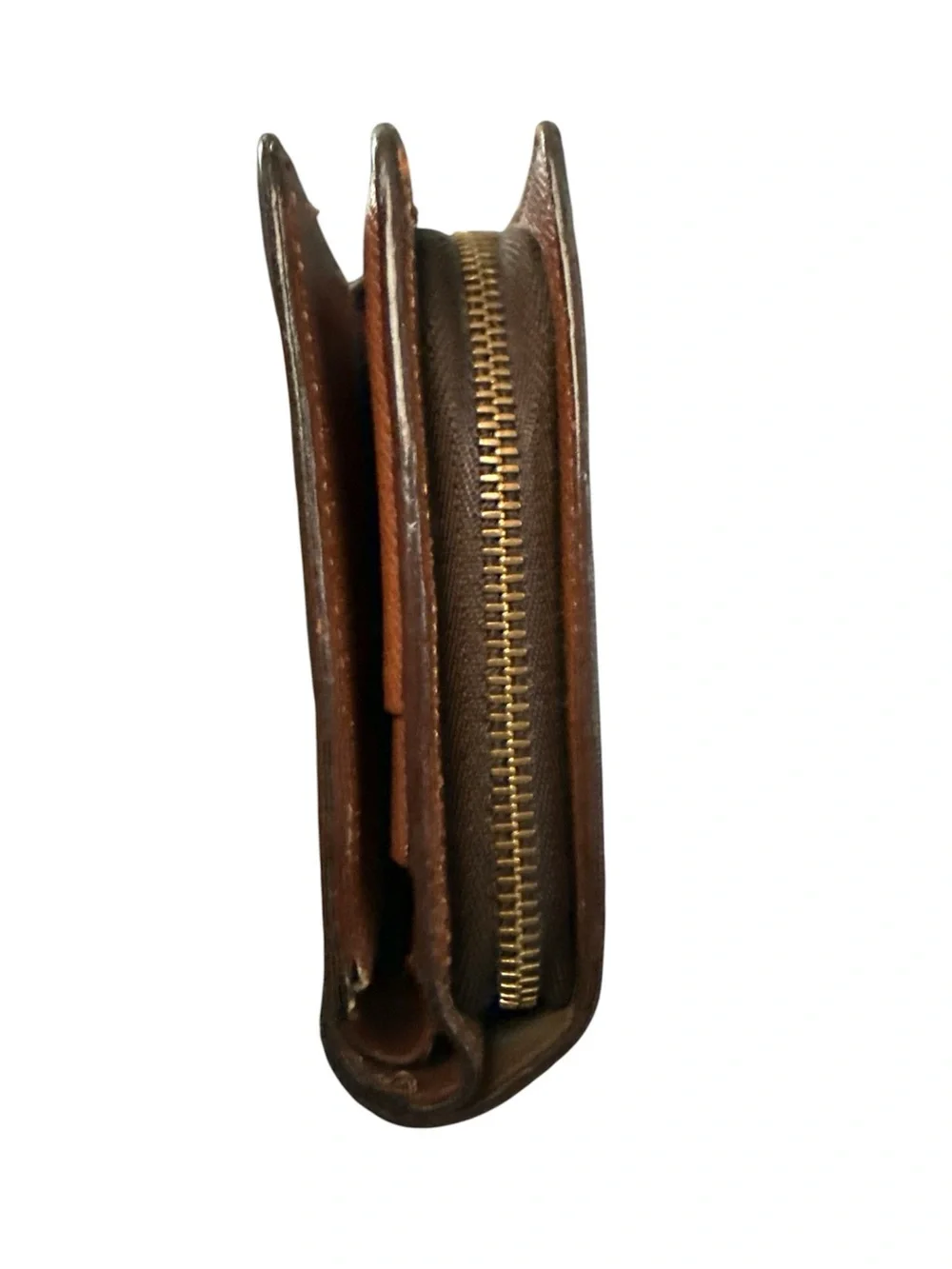 Louis Vuitton Monogram Porte-Papier zip wallet in Brown and Gold-Tone